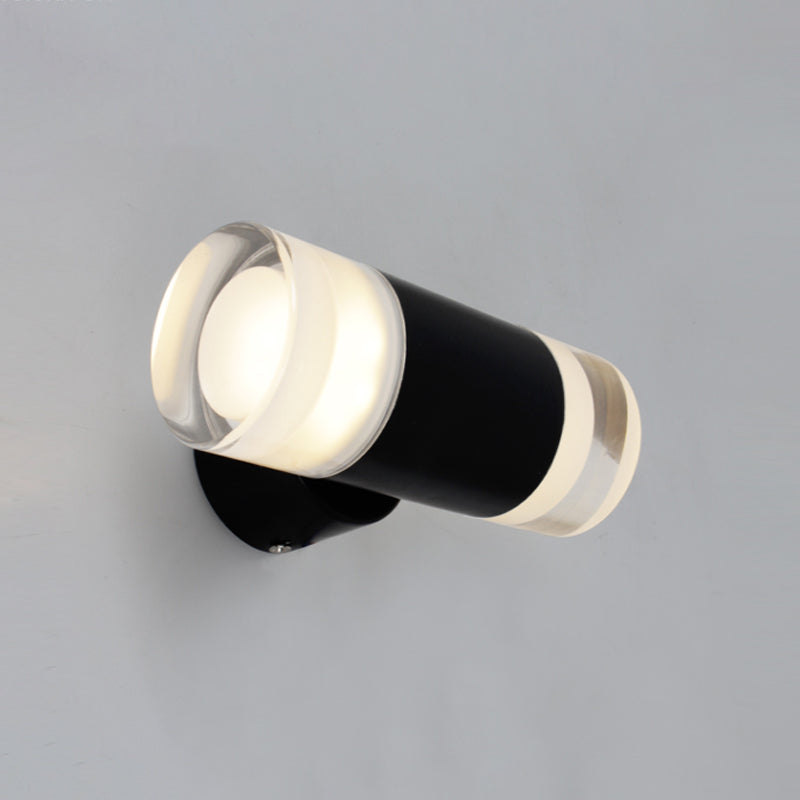 BowLift | Metal tube wall light Minimalist 2 heads wall-mounted light in black for the living room