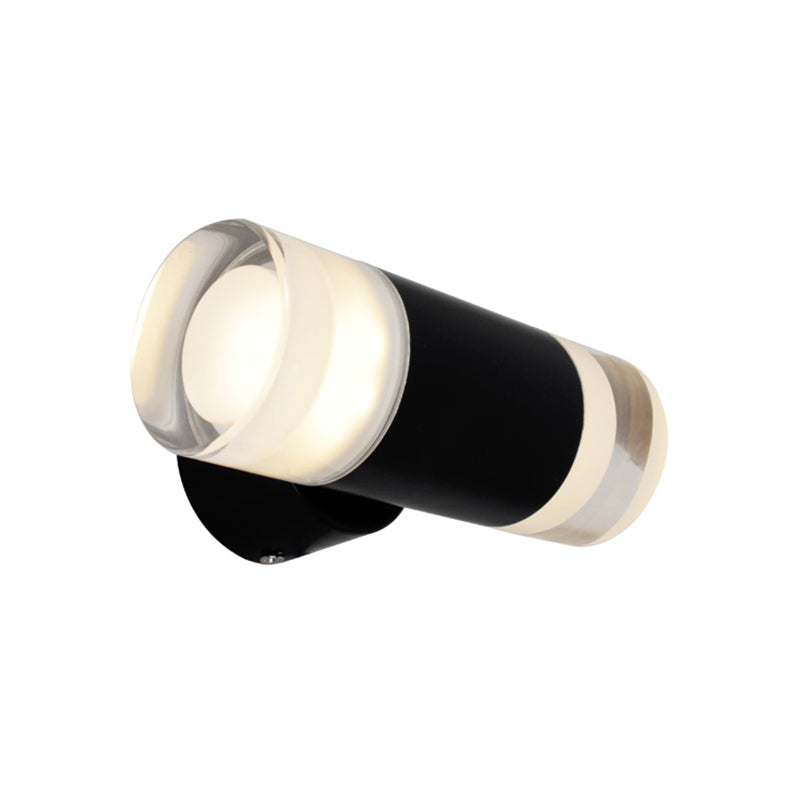 BowLift | Metal tube wall light Minimalist 2 heads wall-mounted light in black for the living room