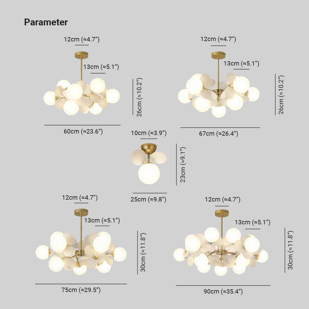 BowLift | Flower Branch Chandelier Living Room