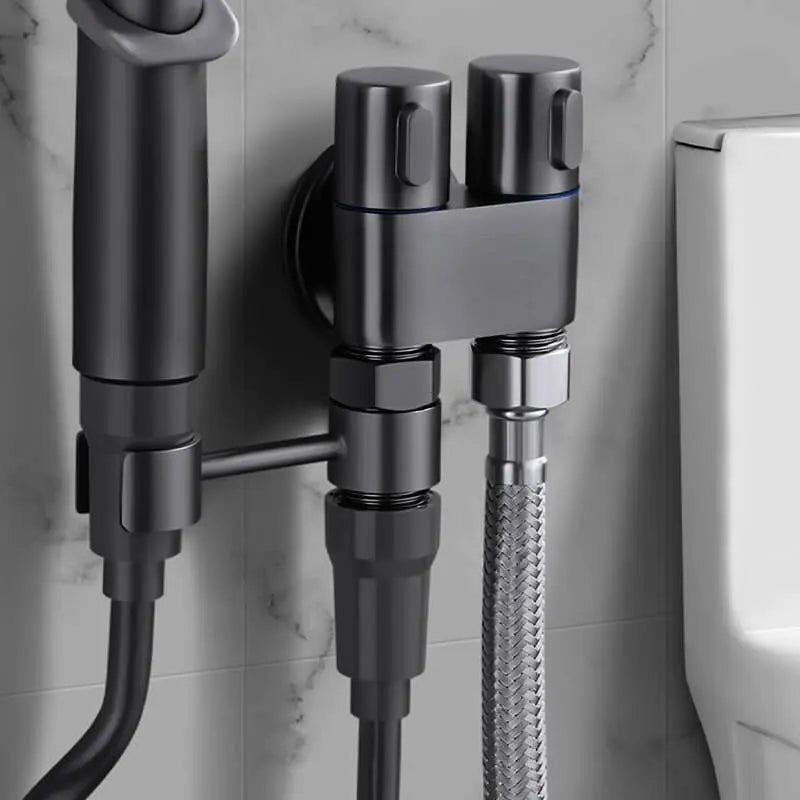 BowLift | Double control valve made of brass – Water supply with matte black finish