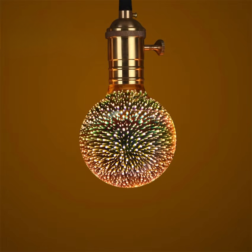 BowLift | 3D Starburst LED Bulb – Vintage Edison Firework Light – E27