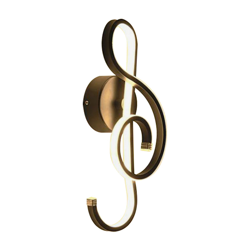 BowLift | LED Nightstand Wall Lamp Contemporary White/Black/Coffee Wall-mounted Lighting with Spiral-shaped Acrylic Shade, Warm/White Light