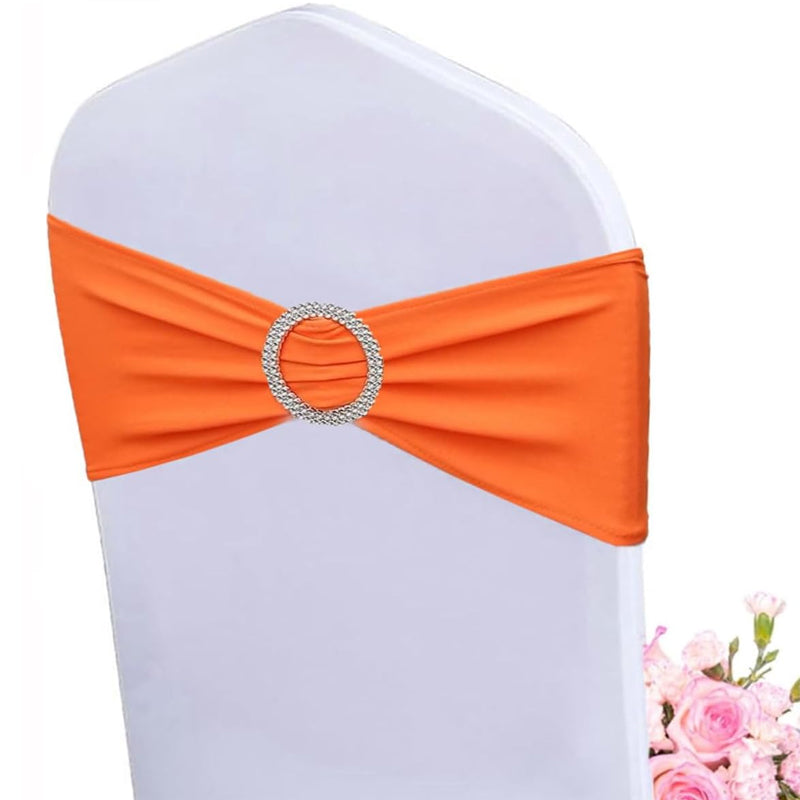 BowLift | Gold Stretch Spandex Chair Sashes 50PCS Chair Sashes Spandex Stretch Chair Bows