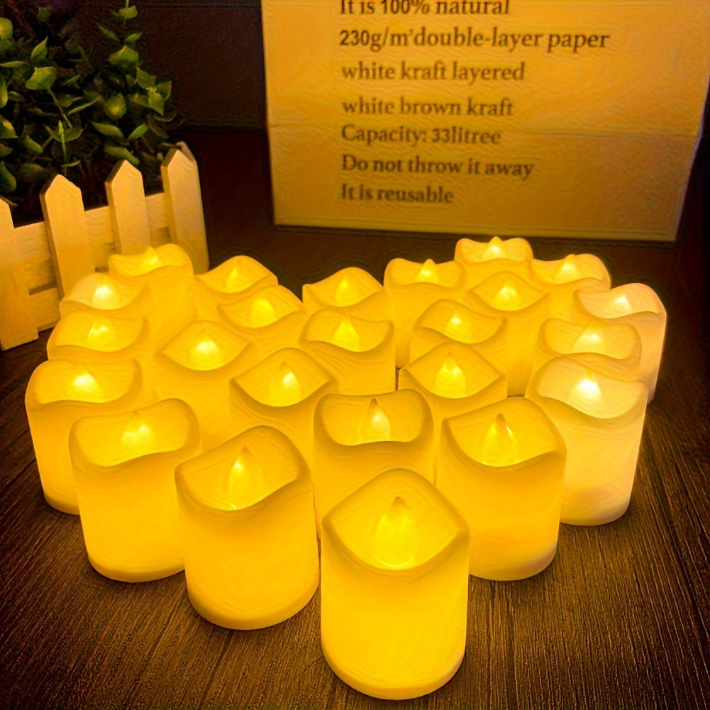 BowLift | GlowFlicker - 24/50/100 Pack Flameless LED Tea Lights for Romantic Ambiance