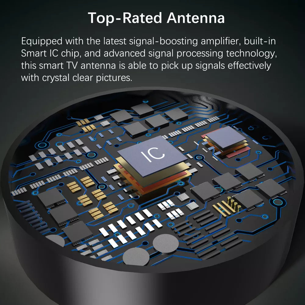 BowLift | HDTV 4K Magnetic Digital Antenna High-Performance Indoor Antenna with Amplifier