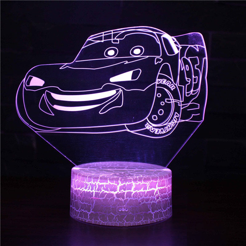 Sports car series 3d night light LED stereo light illusion lamp USB bedside table lamp modeling lamp dimming