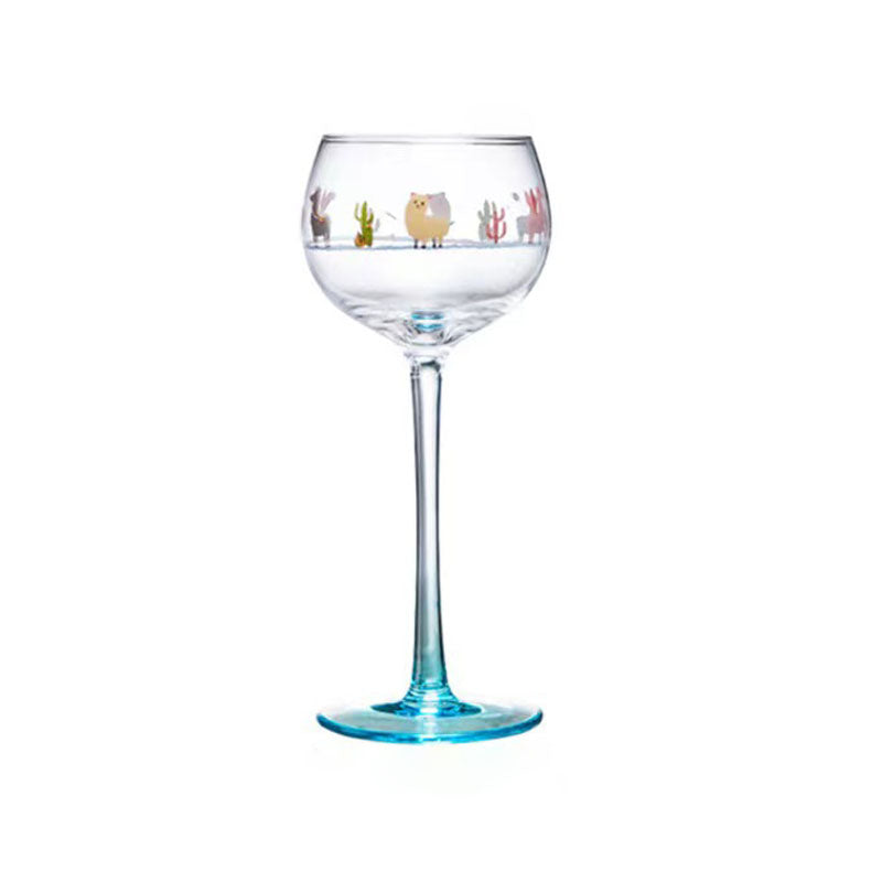 Alsace Style Little People Cup Red Wine Wine Glass High Appearance Ins Nordic Style Cute Creative Doll Cup