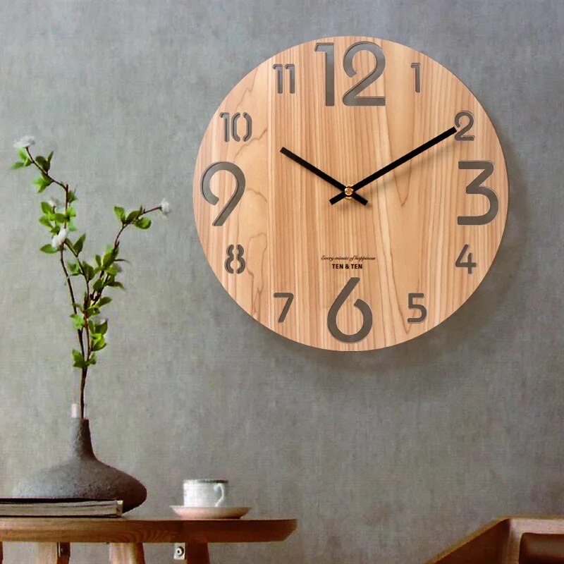 BowLift | 3D Wall Clock Made of Wood