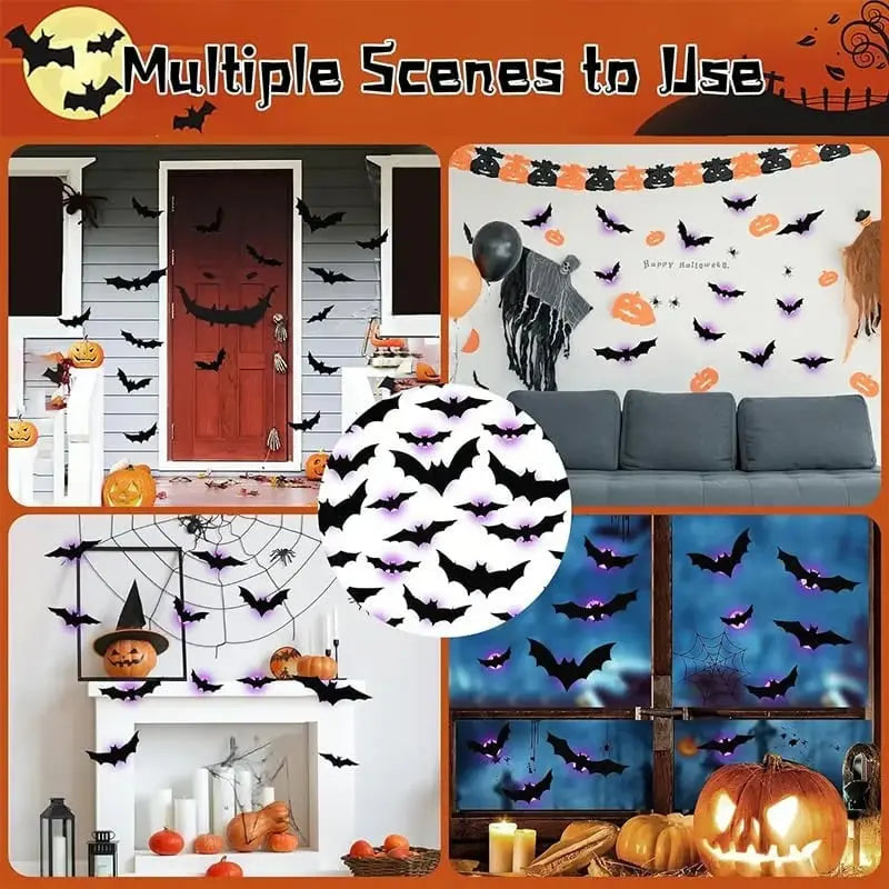 BowLift | 3D flying Halloween bat wall decorations