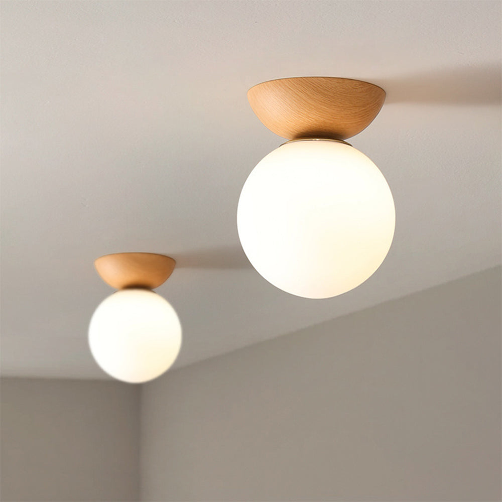 BowLift | Ceiling Light with Glass Shade for Hallway