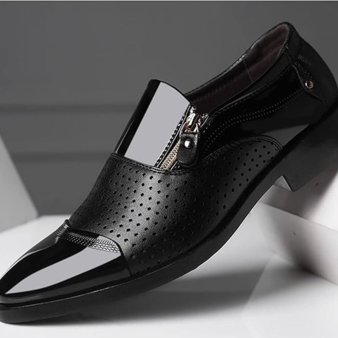 Pointed Toe Dress Shoes with Side Zip