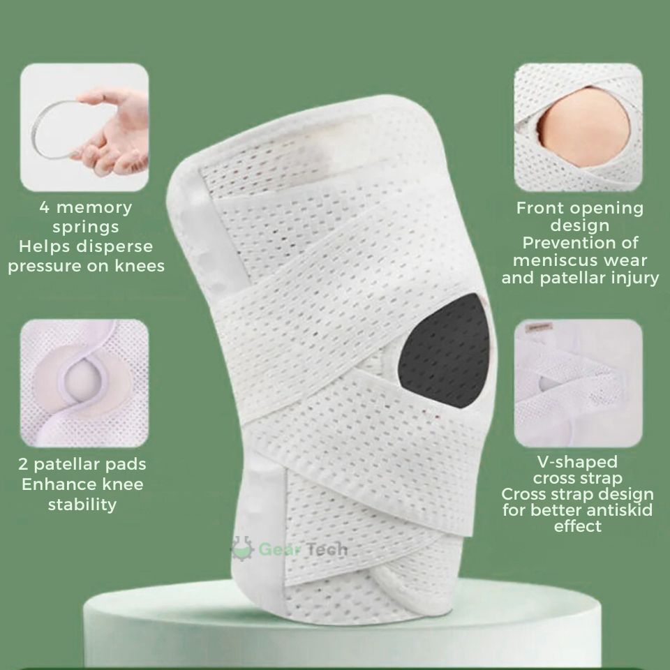 BowLift | Knee Pads for Pain Relief | Support Compression Springs & Adjustable Tension Strap for Stability and Joint Protection