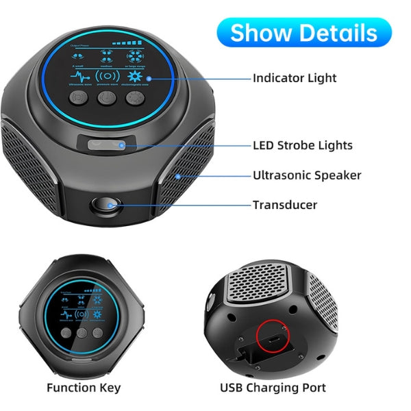 BowLift | Ultrasonic Bat Repeller | 360° Coverage. Safe & Silent Device for Attics. Garages & Roofs