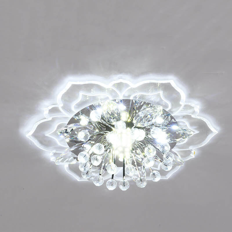 BowLift | GlowPetal LED Crystal Ceiling Light | Flower Shaped | Modern Design | Energy Saving | Decorative Lighting