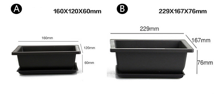 BowLift | Plant pot with saucer – Rectangular flower pot for garden and balcony