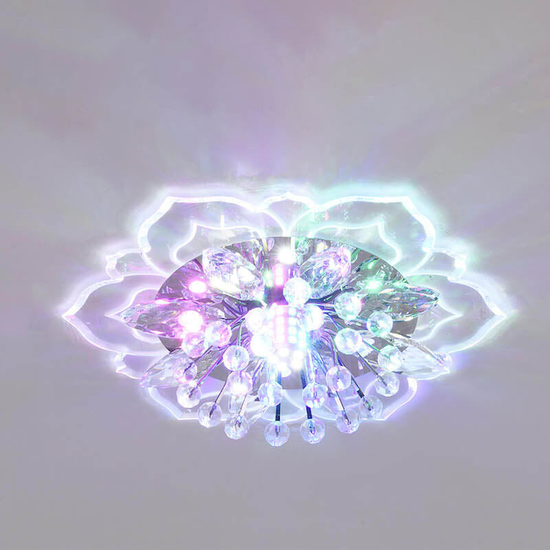 BowLift | GlowPetal LED Crystal Ceiling Light | Flower Shaped | Modern Design | Energy Saving | Decorative Lighting