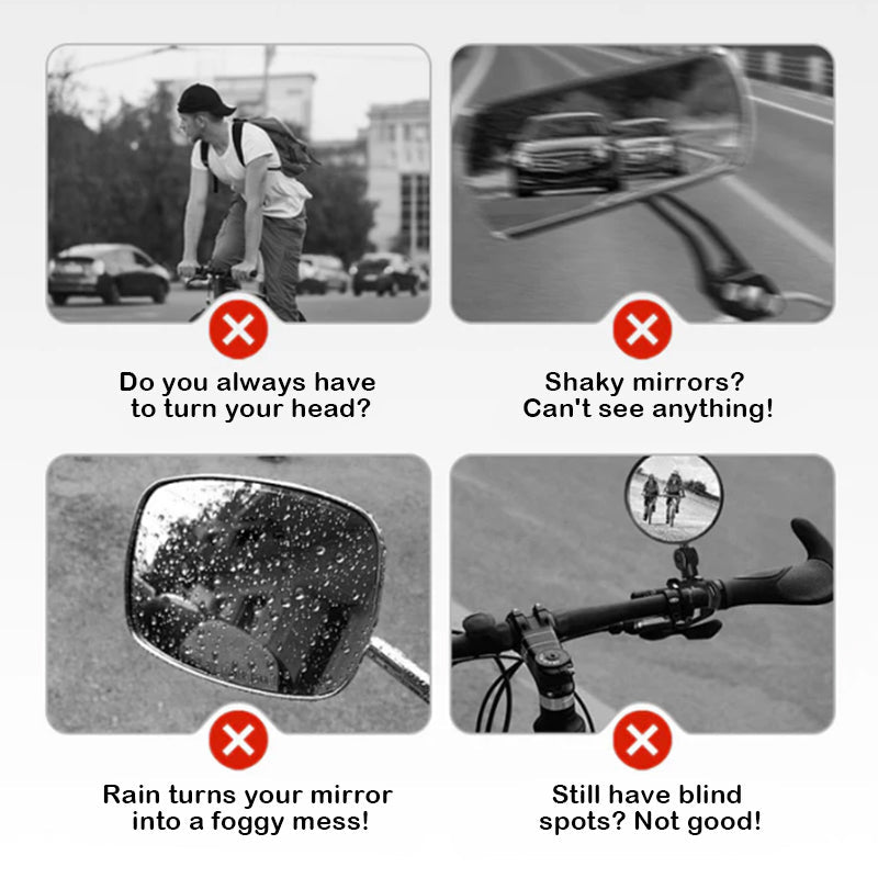 BowLift | 360° rotatable and adjustable bicycle rearview mirror