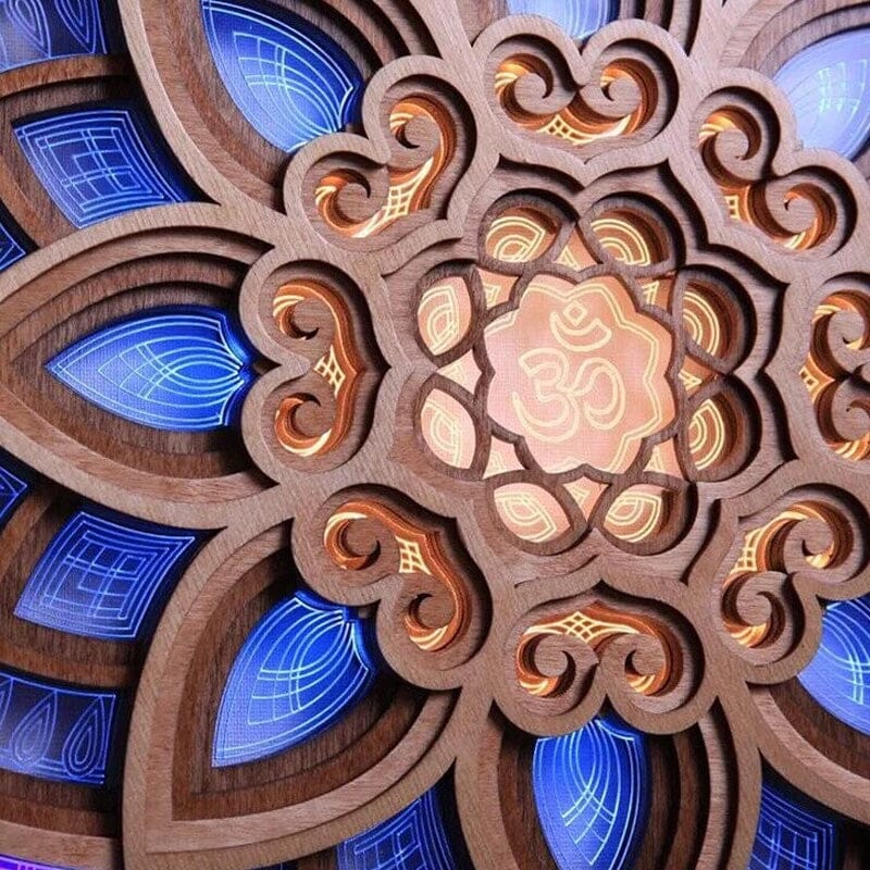 BowLift | Handcrafted Mandala Wall Light made of Wood