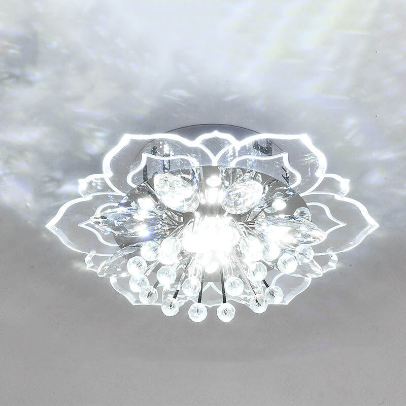 BowLift | GlowPetal LED Crystal Ceiling Light | Flower Shaped | Modern Design | Energy Saving | Decorative Lighting