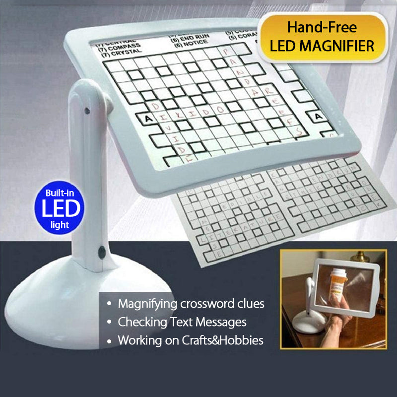 BowLift | Hands-Free LED Desk Magnifier – 3X Magnification for Precision Work