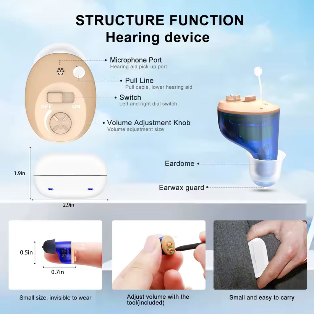 ClarityPro – CIC Rechargeable Hearing Aids (Pair)