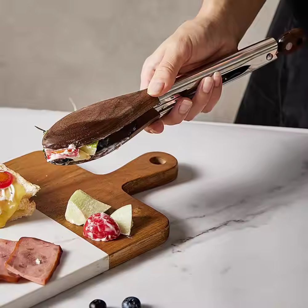 BowLift | Heritage Wood & Steel Tongs | Set of 2