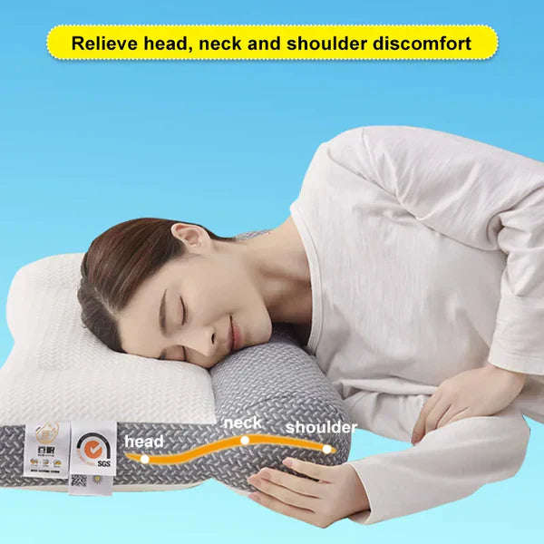 BowLift | Ergonomic Orthopedic Neck Supporting Pillow – For Side and Back Sleepers