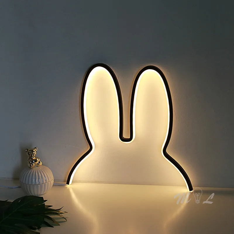 BowLift | USB rechargeable rabbit night light with color change function