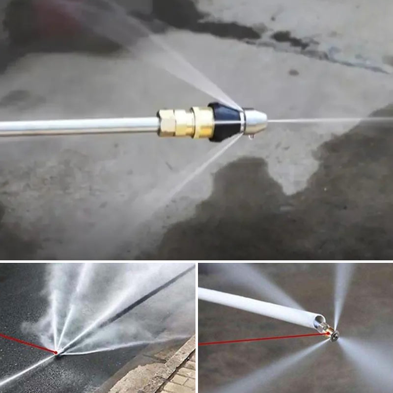 BowLift | High-Pressure Drain Jetting Nozzle – Stainless Steel Sewer Cleaning Sprayer for Fast Pipe Unblocking