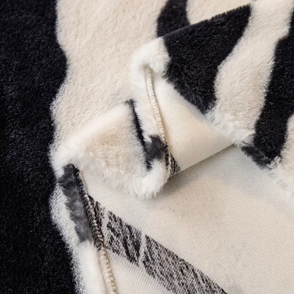BowLift | Wild Stripes Zebra Fleece Sofa Cover