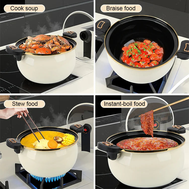 BowLift | Double Handle 7L Enamel Micro Pressure Cooker