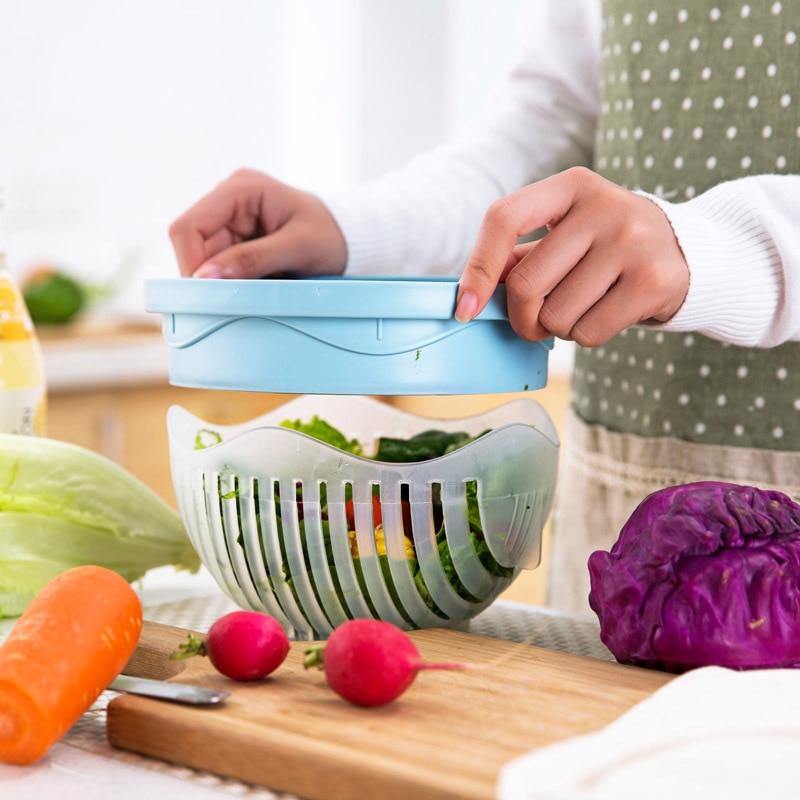 BowLift | 3in1 Vegetable Draining Cutter Basket