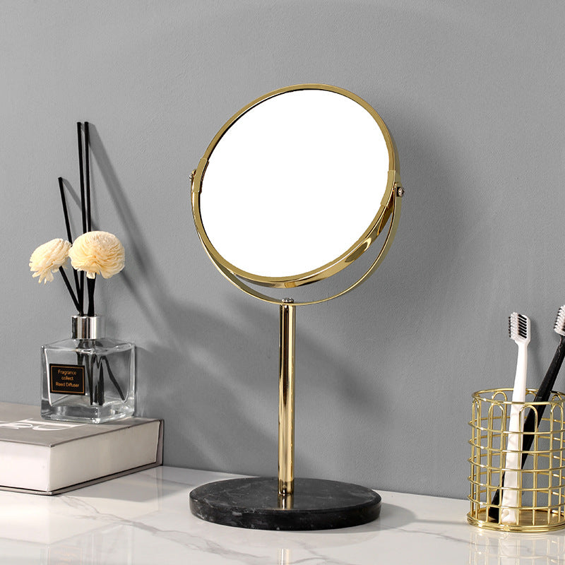 BowLift | Natural Marble 360 Rotating Makeup Vanity Mirror
