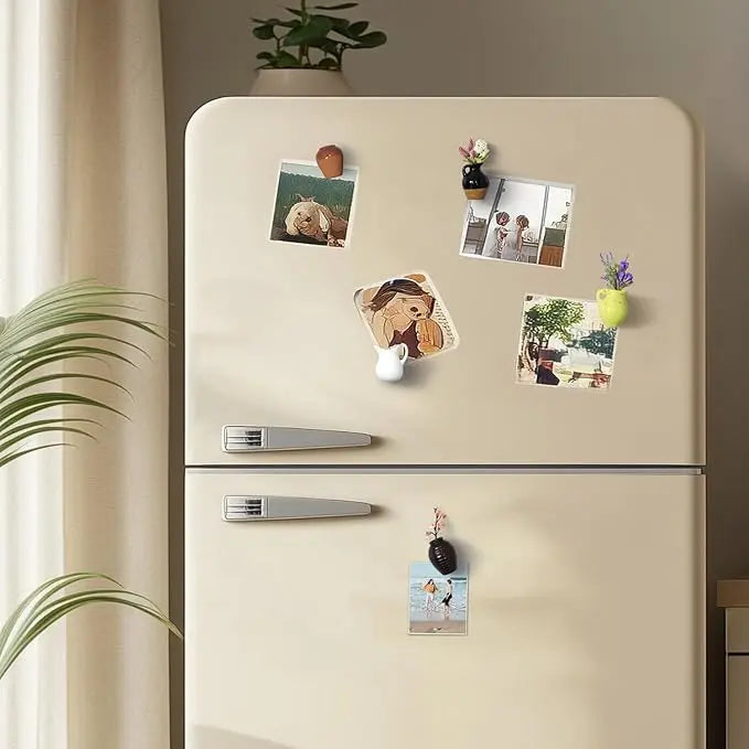 BowLift | 3-Piece Mini Plant Vase Magnets for Decorative and Fresh Accents