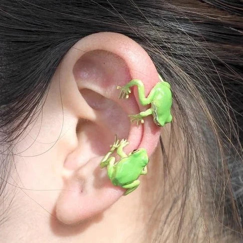 BowLift | FrogGlam - Elegant Tree Frog Ring & Earrings