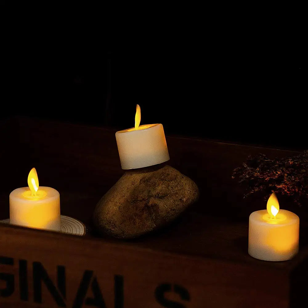 BowLift | GlowFlame LED Tealight – Realistic Flame-less Candle for Atmospheric Lighting