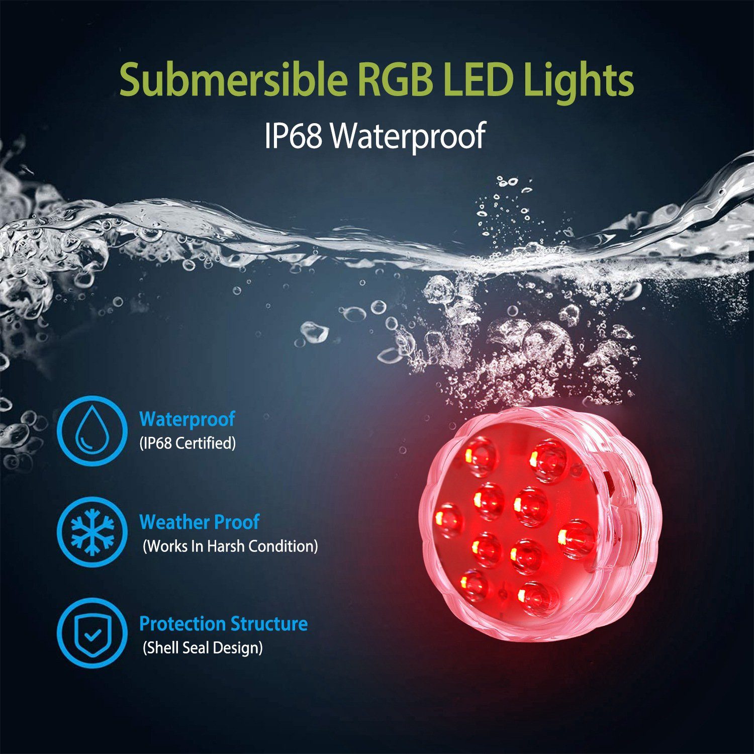 BowLift | 4-Piece: Underwater RGB LED Lights
