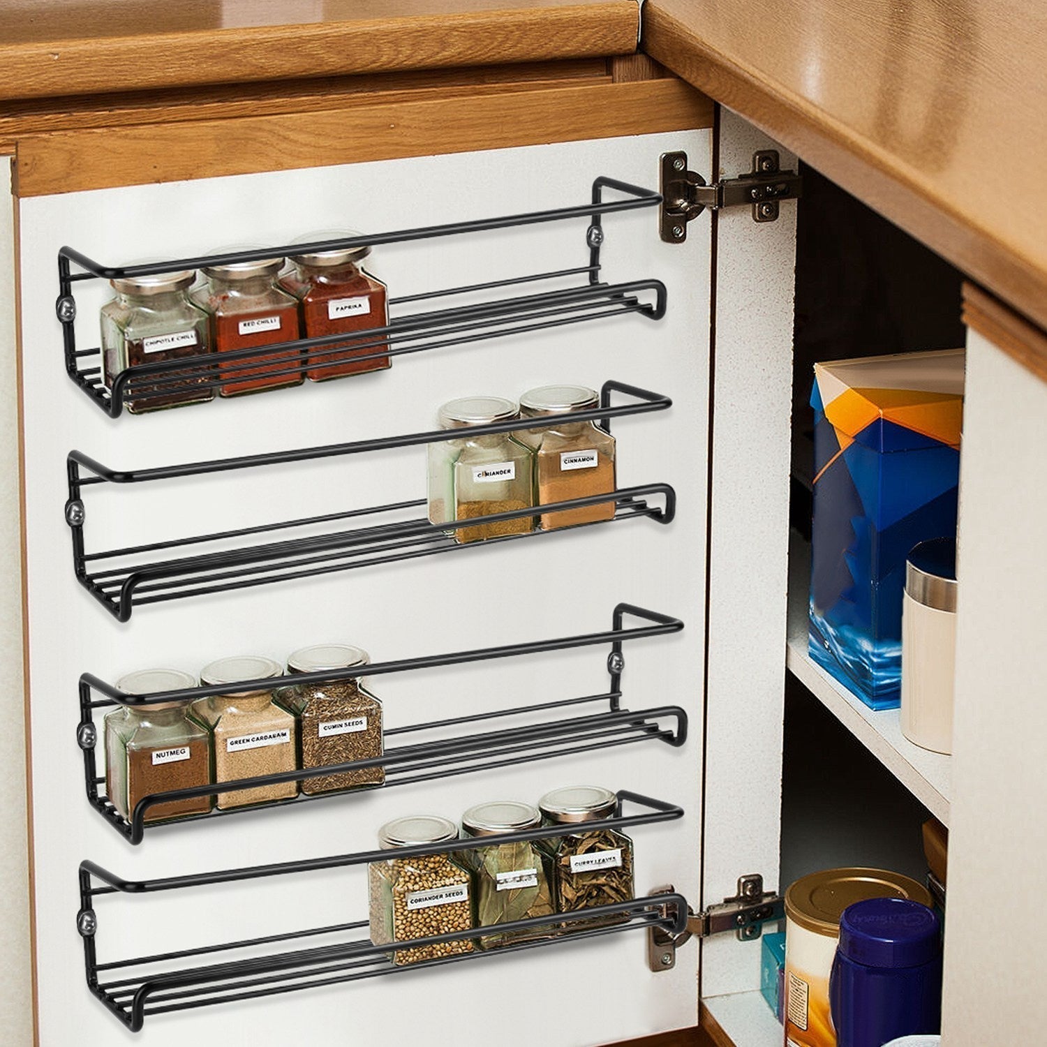 BowLift | 4-piece: Wall-mounted spice racks
