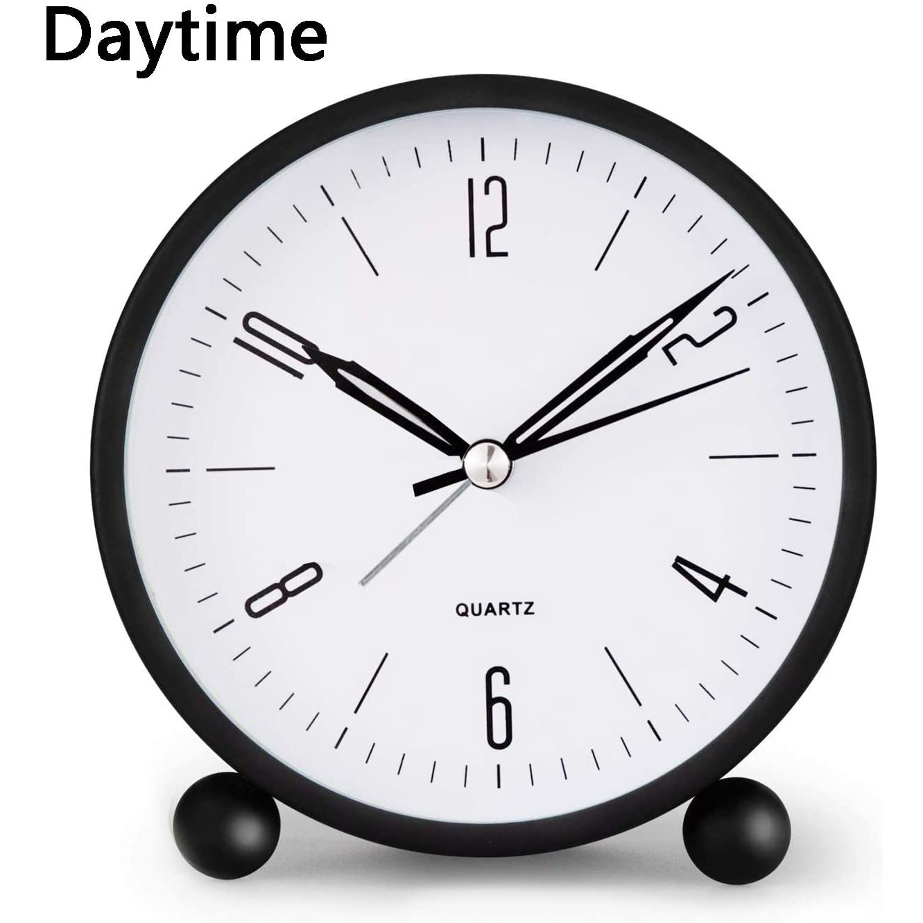 BowLift | 4" Super Silent Non Ticking Analog Clock with Night Light