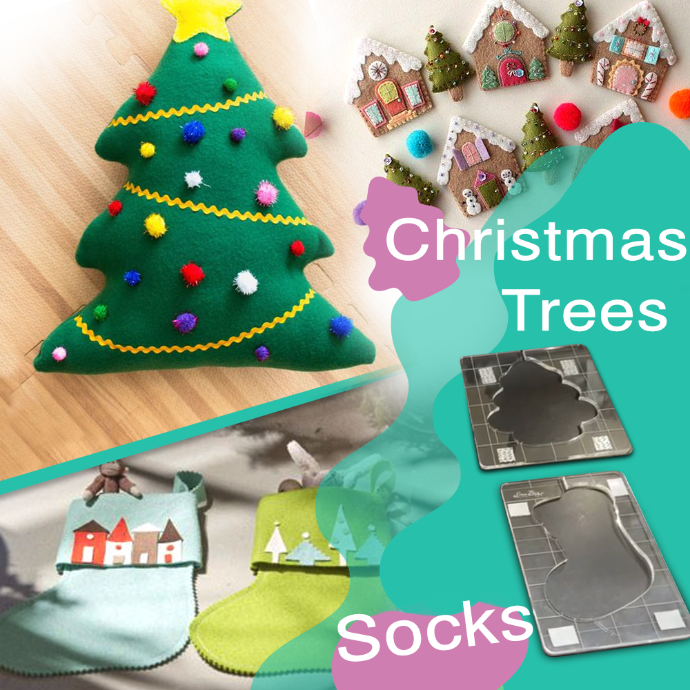 BowLift | Christmas Motif Quilting Template Set (6 PCS) - With Instructions