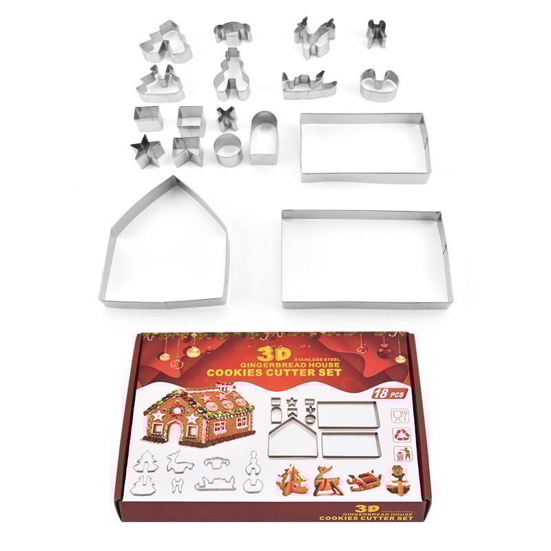 BowLift | Christmas Stainless Steel 3D Cookie Mold (18pcs)