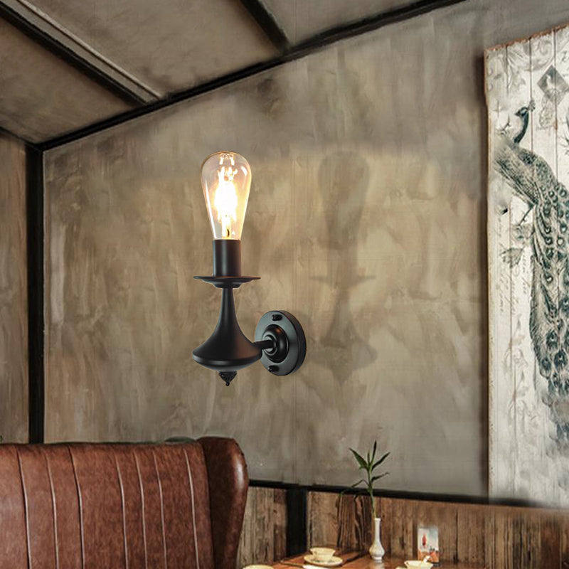 BowLift | Metal Exposed Bulb Wall Lighting Industrial 1/2 Light Dining Room Wall Lamp Fixture