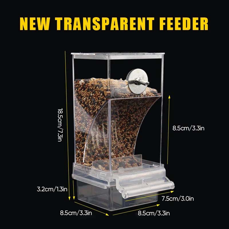 BowLift | Automatic transparent bird feeder without spills
