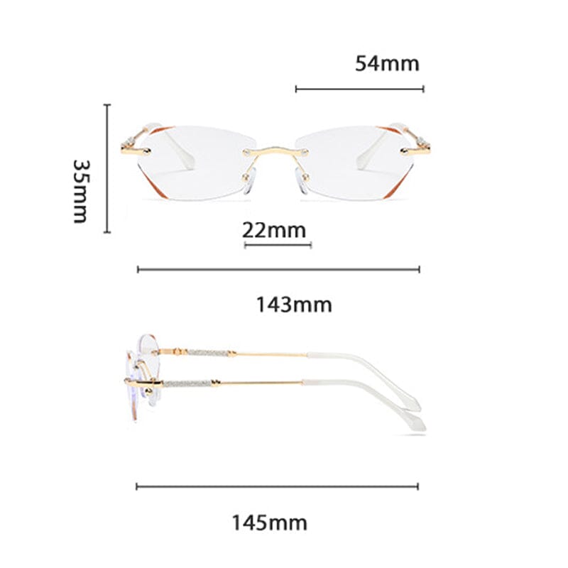 BowLift | Fashionable rimless anti-blue light reading glasses