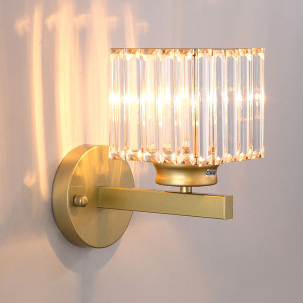 BowLift | Crystal Glass Wall Light With Modern Arm Design