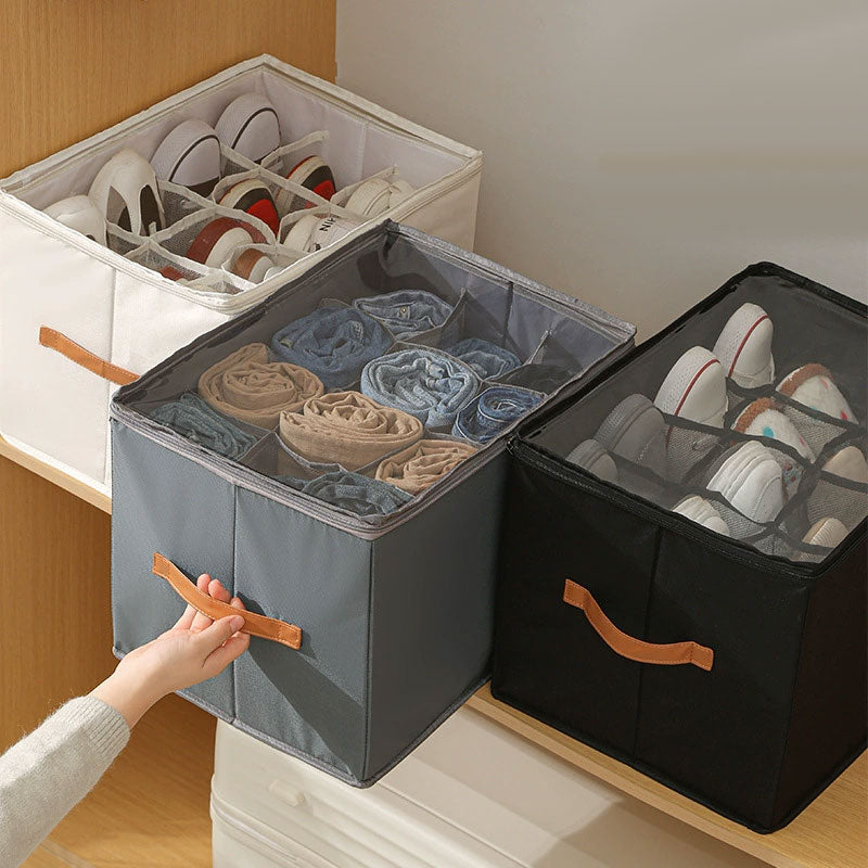 BowLift | Collapsible Shoe Organizer Box with Transparent Cover