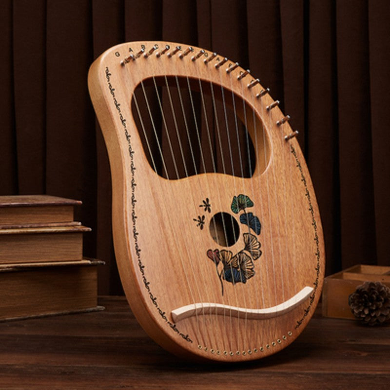 BowLift | Classy 16-String Lyre Harp with Metal Strings, Tuning Wrench, Spared Strings, Manual and Bag, for Beginners and Professionals