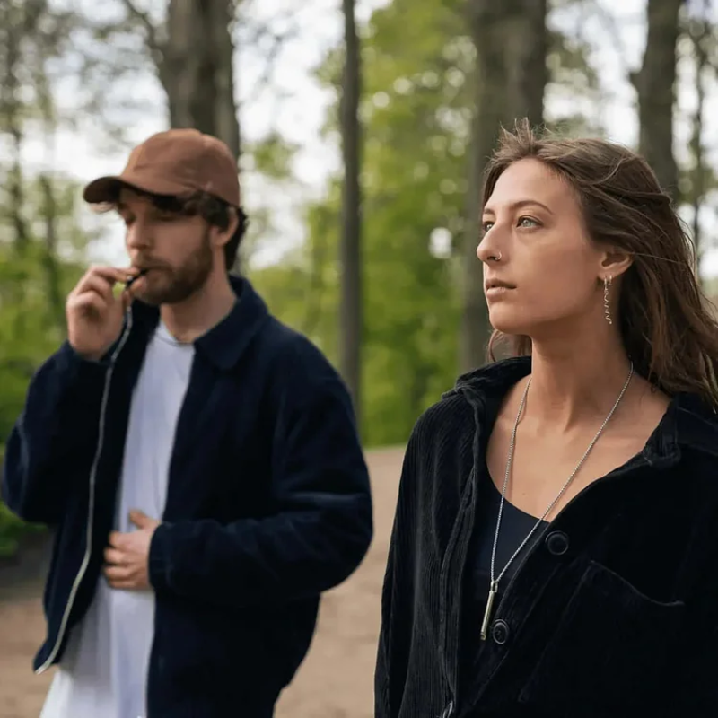 BowLift | Breathing Exercise Necklace | Stainless Steel | Smoking & Vaping Alternative for Anxiety Relief