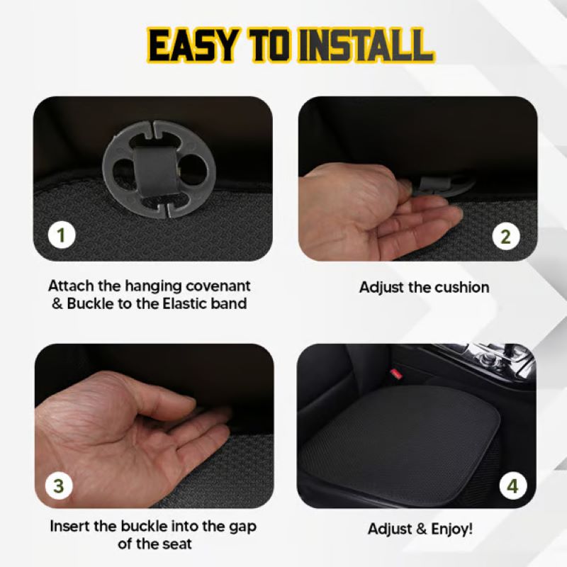 BowLift | Breathable non-slip viscose filament car seat cover!