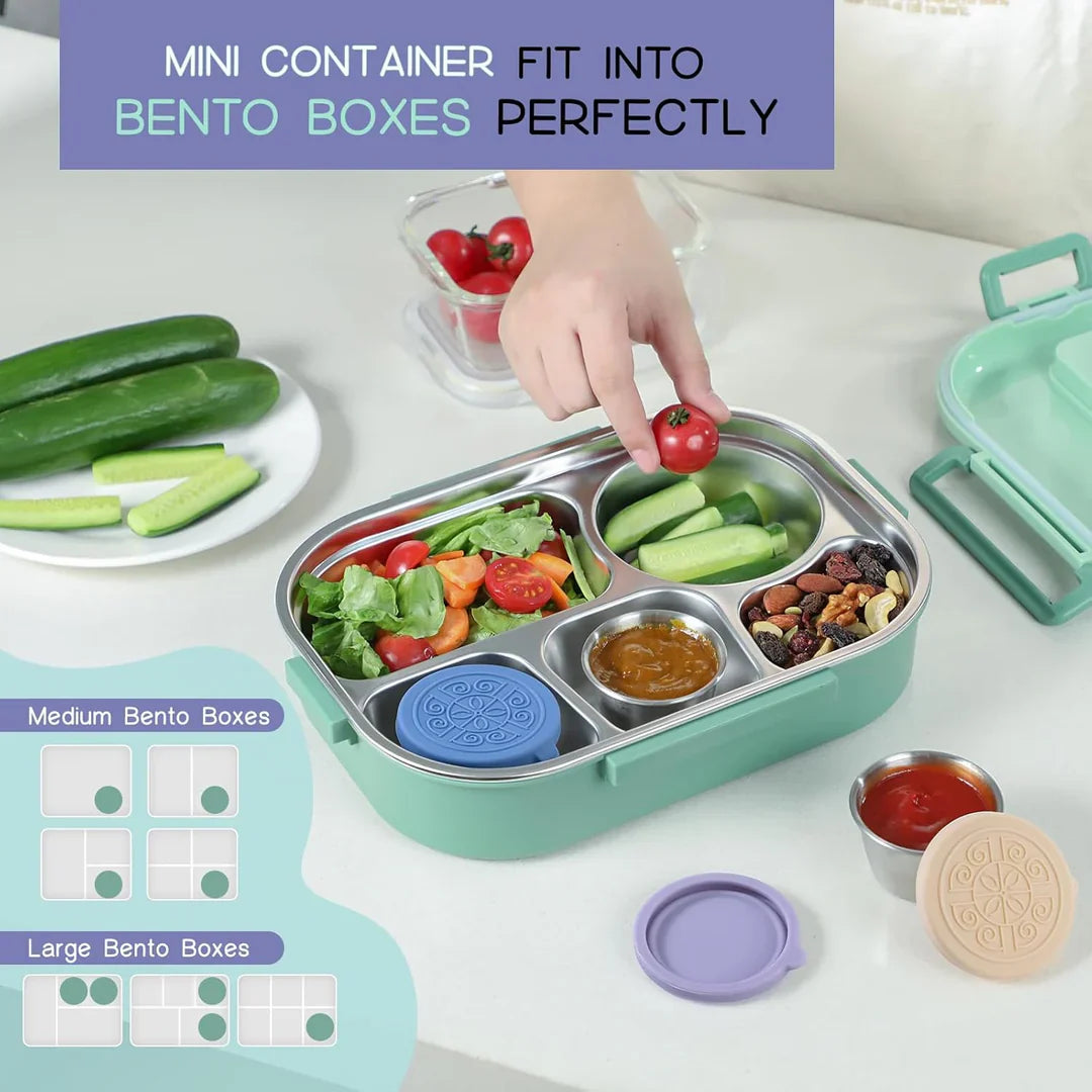 BowLift | Airtight Stainless Steel Sauce Containers (Set of 6)